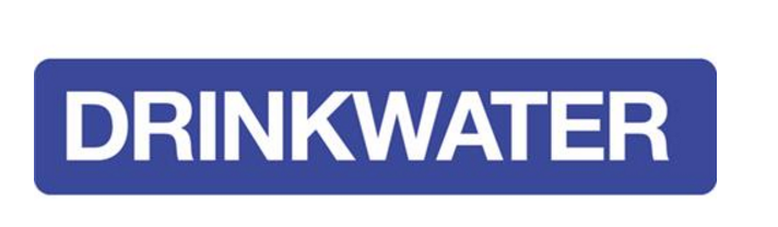 AUTOCOLLANT NÉERLANDAIS &quot;EAU POTABLE&quot;  2X10CM