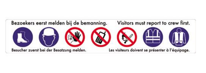 AUTOCOLLANT 7 SYMBOLES EN 4 LANGUES [Support: Magnétique]