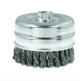 BROSSE ABRASIVE COUPOLE POUR DISQUEUSE ACIER TORDADÉ Ø100MM M14