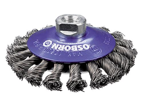 BROSSE ABRASIVE CONIQUE POUR MEULEUSE ACIER TORSADÉ Ø100MM M14