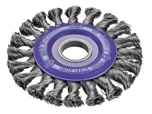 BROSSE ABRASIVE POUR MEULEUSE [Fil Torsadé G M 14: Qualité industrielle D115x12 B22.2]