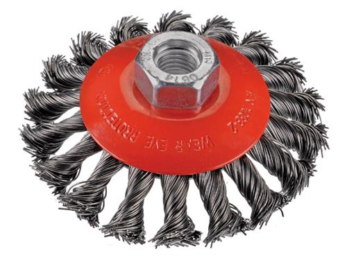 BROSSE ABRASIVE POUR MEULEUSE [Fil Torsadé G M 14: Qualité traditionnelle D100x13]