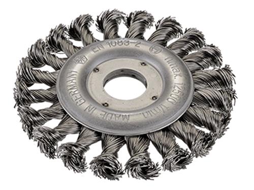 BROSSE ABRASIVE ABRASIVE CICULAIRE POUR MEULEUSE ACIER TORSADÉ Ø125MM TROU 22,2MM