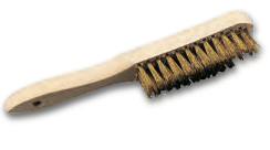 BROSSE DE FER FIL LAITON [Taille: 4 rangées 290*34 mm]