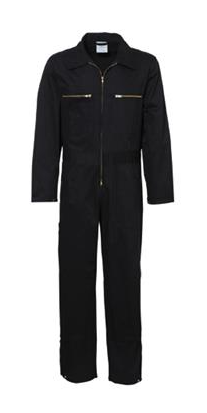 COMBINAISON DE TRAVAIL NOIR 100% COTON 300G/M² [Taille: 50/52]