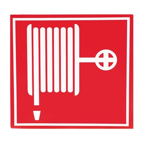 AUTOCOLLANT EMPLACEMENT MANCHE À  INCENDIE 10CM