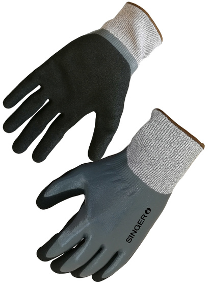 GANT ANTI COUPURE FIBRES PEHD. NITRILE DOUBLE COUCHE [Taille: 8 (M)]