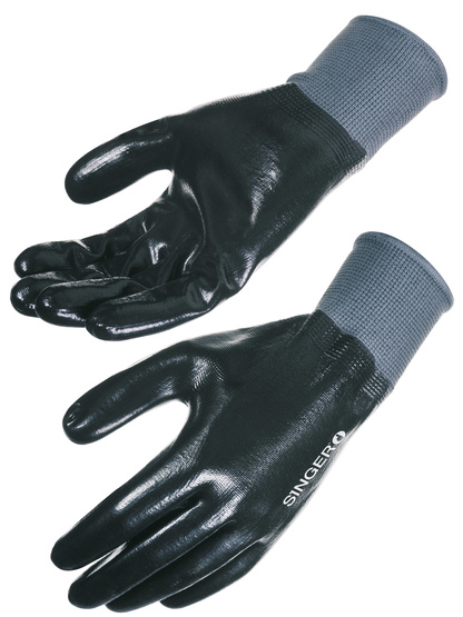 GANT NITRILE TOUT ENDUIT NOIR SUPPORT POLYESTER [Taille: 10 (XL)]