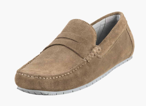 MOCASSIN ADHÉRENT EN CUIR VELOURS VASCO DE GAMA MARRON T42