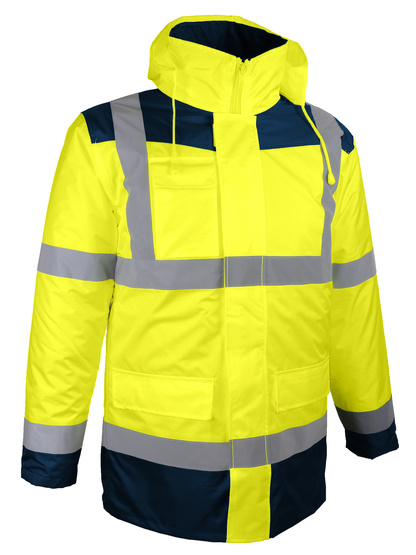 PARKA/VESTE AMOVIBLE + MANCHES LONGUES AMOVIBLES (4en1) [Taille: Taille XXXL] [Couleur: Jaune]