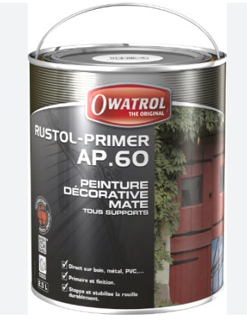 RUSTOL PRIMAIRE AP.60 [Couleur: Rouge brun] [Volume: 2,5 litres]
