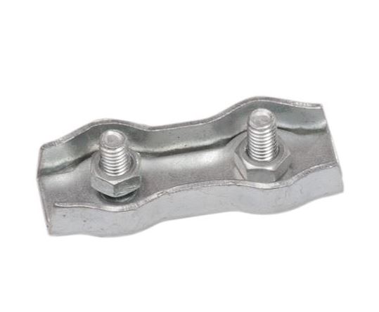 SERRE-CABLE PLAT DOUBLE GALVA [Longueur: 5mm]