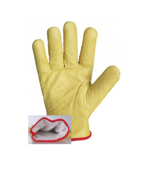 GANT TOUT FLEUR JAUNE  FOURRÉ ACRYL T10