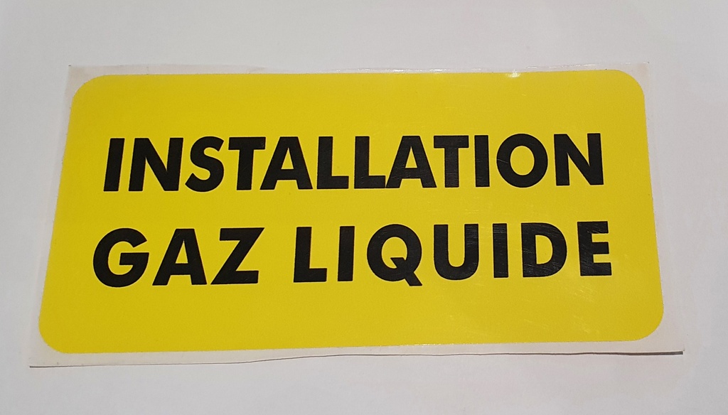 AUTOCOLLANT "GAZ LIQUIDE" 10X20CM