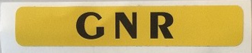 AUTOCOLLANT "GNR" 2X10CM