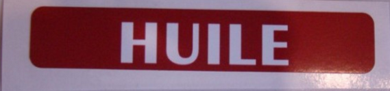 AUTOCOLLANT "HUILE" 