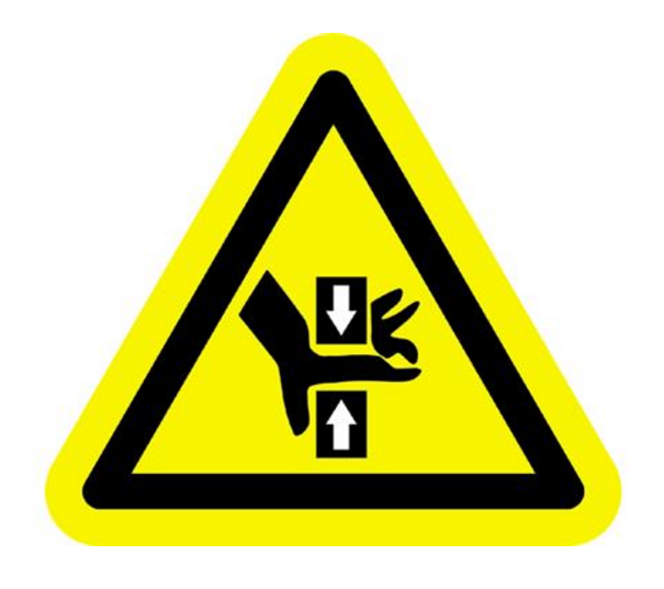 AUTOCOLLANT &quot;MAIN PRISE AU PIÈGE&quot; 10CM