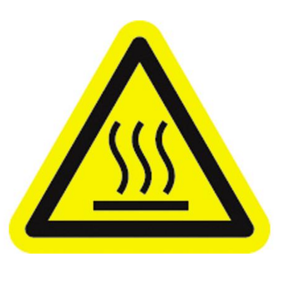 AUTOCOLLANT &quot;ATTENTION CHAUD!&quot; 