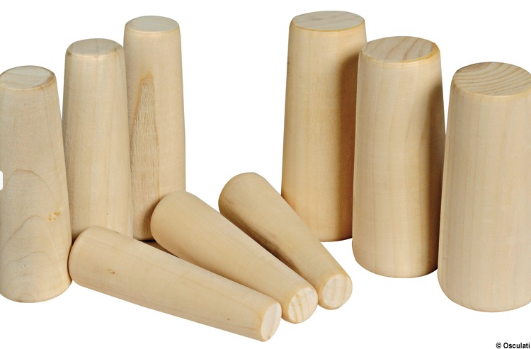 PINOCHE CONIQUE EN BOIS LOT DE 9 GM