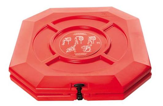 COFFRE ROUGE DE BOUÉE COURONNE FERMÉ