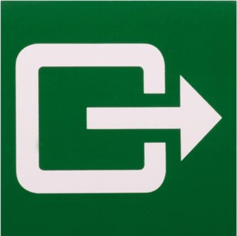 AUTOCOLLANT ISSUE DE SECOURS LOGO