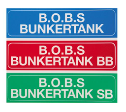 [10.57.160] AUTOCOLLANT NÉERLANDAIS &quot;PRISE B.O.B.S&quot; 18X65MM X3