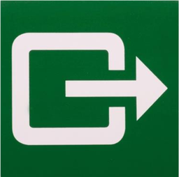 [OUA930] AUTOCOLLANT &quot;ISSUE DE SECOURS&quot; 10CM