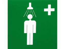 [OUA984] AUTOCOLLANT &quot;DOUCHE DE SECOURS&quot; 10CM