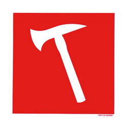 [10.58.178] AUTOCOLLANT &quot;HACHE&quot; 15CM