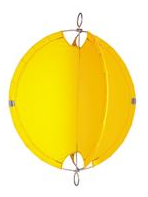 [OUB401] BOULE DE SIGNALISATION TOILE JAUNE Ø60CM