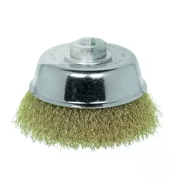 [BRB516] BROSSE ABRASIVE POUR DISQUEUSE [Taille: 100mm] [Caracteristique: Fil dur] [Matière: Laiton]