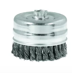 [BRB502] BROSSE ABRASIVE POUR DISQUEUSE [Taille: 100mm] [Caracteristique: Torsadée] [Matière: Laiton]