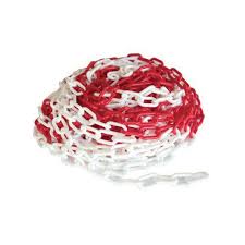 [40.33.950] CHAINE PVC ROUGE/BLANC 50X20MM 25M