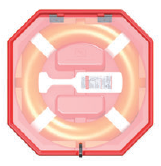 [10.21.005] COFFRE DE BOUÉE ROUGE [Modèle: avec couvercle plastique]