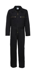 [75.58.256] COMBINAISON DE TRAVAIL NOIR 100% COTON 300G/M² [Taille: 56/58]