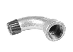 [86.00.132] COUDE LONG 90° ZINGUÉ MÂLE FEMELLE Ø1&quot;1/4