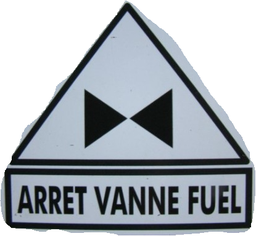 [OUM445] MAGNET 'ARRET VANNE FUEL' [Taille: 10cm * 9.3cm]