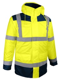 [PARINA02] PARKA/VESTE AMOVIBLE + MANCHES LONGUES AMOVIBLES (4en1) JAUNE TM