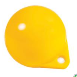 [YAP012] POIDS DRAPEAU JAUNE Ø90MM