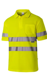 [7002] POLO HAUTE VISIBILITÉ JAUNE T2