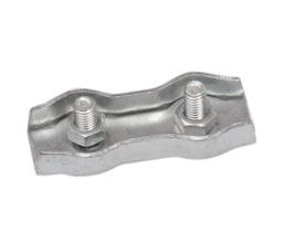 [OUA973] SERRE-CABLE PLAT DOUBLE GALVA [Longueur: 5mm]