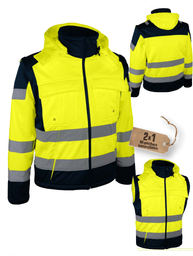 [VEV323] VESTE COUPE VENT SOFTSHELL HV [Taille: Taille XL] [Couleur: Jaune]