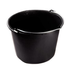 [48.71.311] BLACK POLYETHYLENE BUCKET 12 L