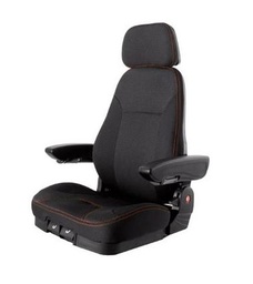 [20.58.005] SIÈGE DE PILOTAGE STRAUSS TISSU NOIR/GRIS SANS SUPPORT